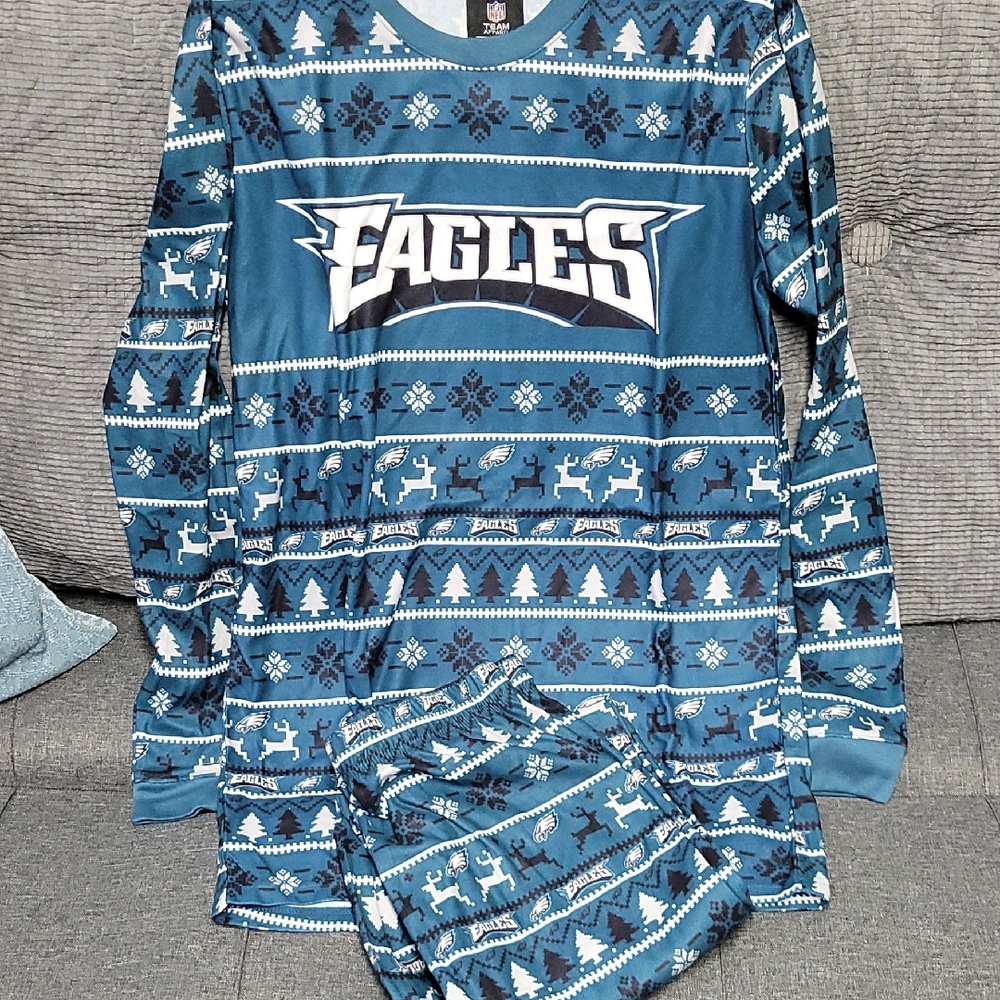 NFL Eagles Kids Pajama Set - Blue and White